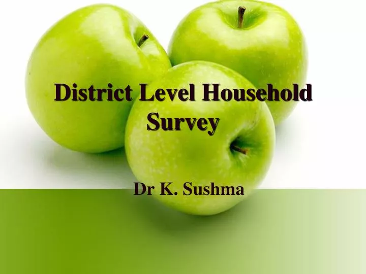 district level household survey