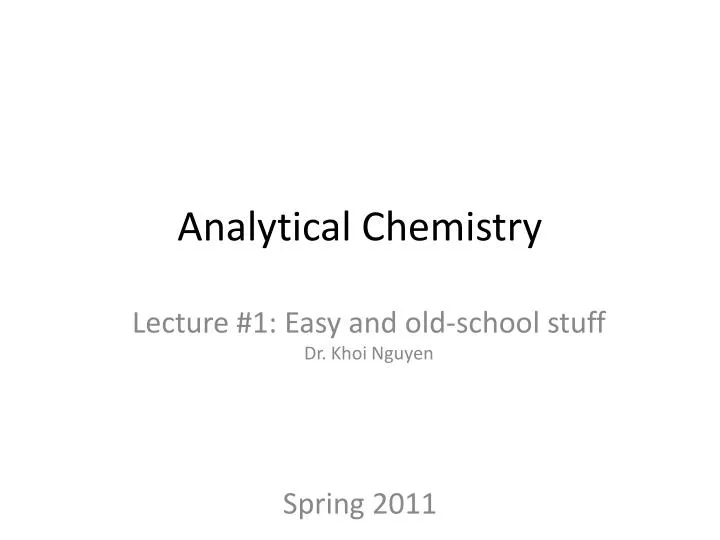 analytical chemistry