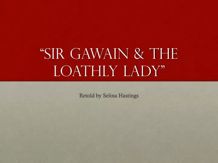 sir gawain the loathly lady