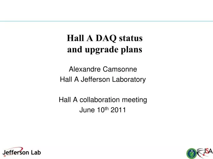 hall a daq status and upgrade plans