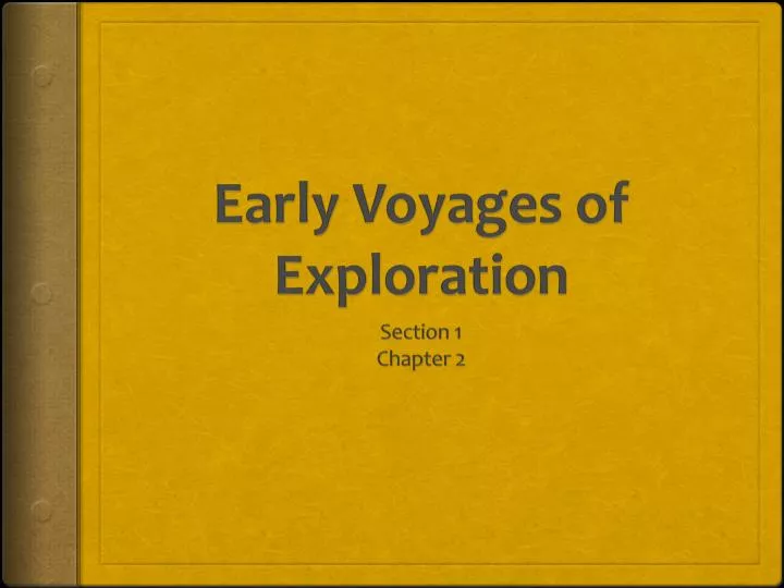 early voyages of exploration