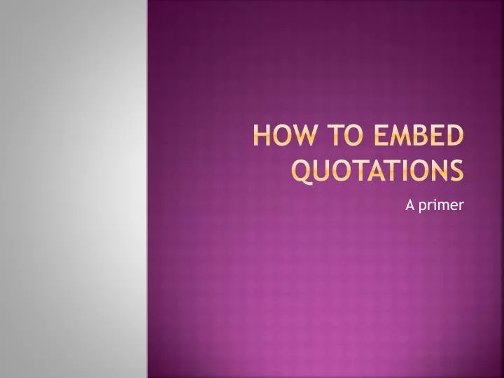 how to e mbed quotations