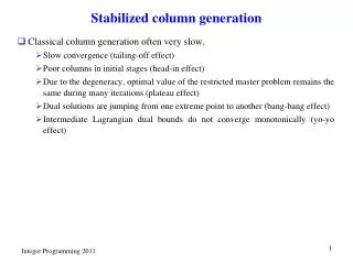 Stabilized column generation