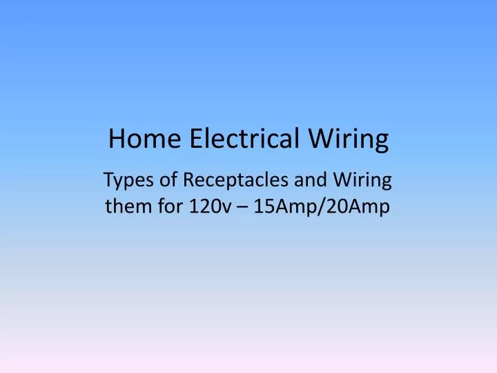 home electrical wiring