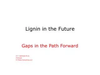 Lignin in the Future