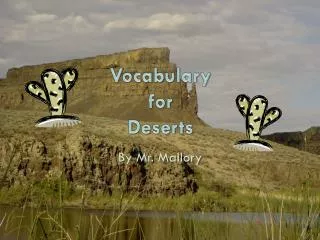 Vocabulary for Deserts