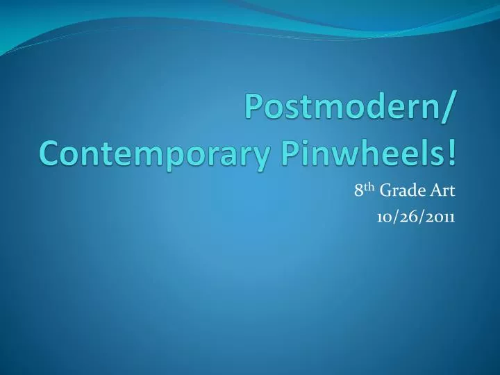 postmodern contemporary pinwheels