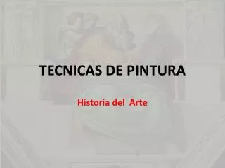 tecnicas de pintura