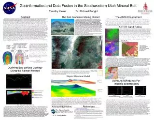 Geoinformatics and Data Fusion in the Southwestern Utah Mineral Belt