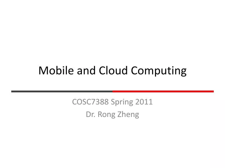 mobile and cloud computing