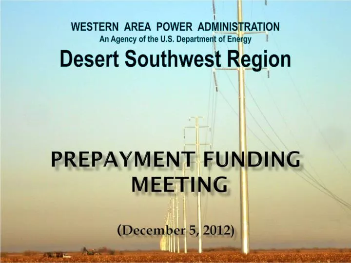 prepayment funding meeting december 5 2012