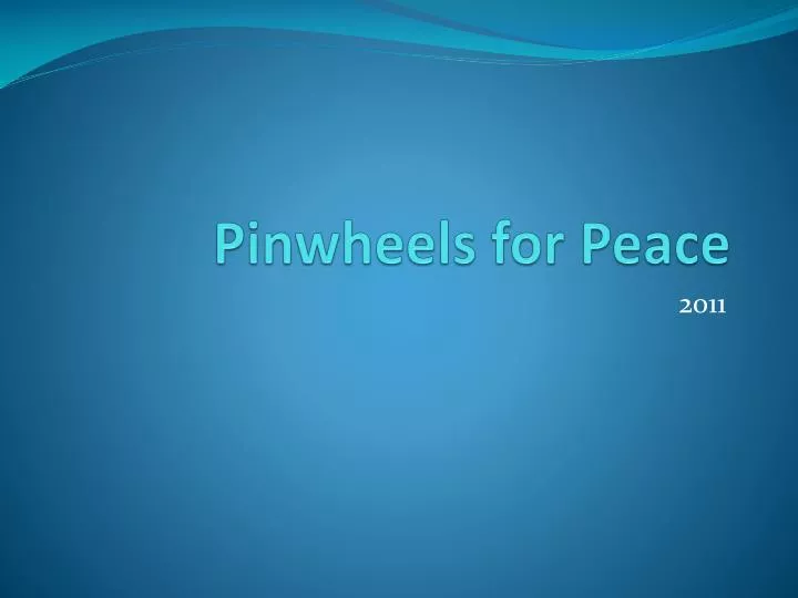 pinwheels for peace