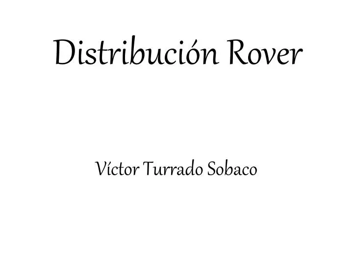 distribuci n rover