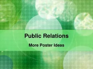 public relations