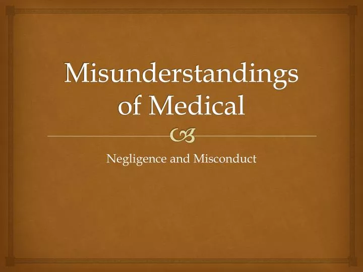 misunderstandings of medical