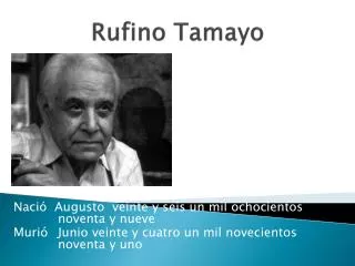 rufino tamayo
