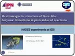HADES experiments at GSI . - slide 1