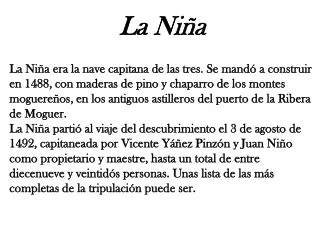 la ni a