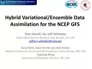 Hybrid Variational/Ensemble Data Assimilation for the NCEP GFS