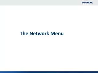 The Network Menu
