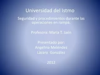 universidad del istmo