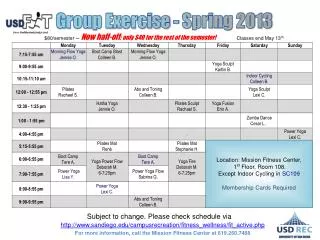 Group Exercise - Spring 2013