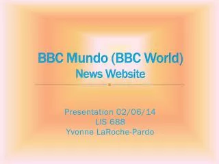 BBC Mundo (BBC World) News Website