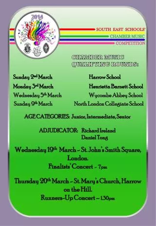 Sunday 9 th March North London Collegiate School