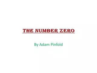 The Number zero