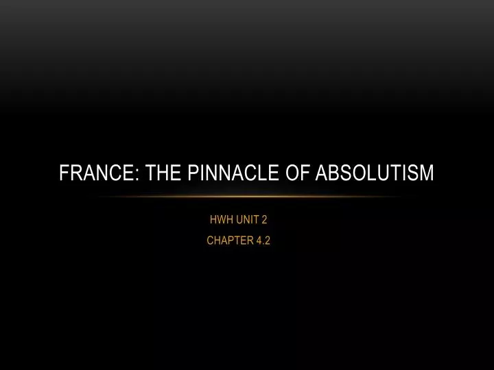 france the pinnacle of absolutism