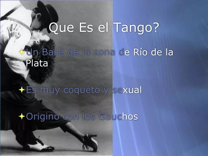 que es el tango