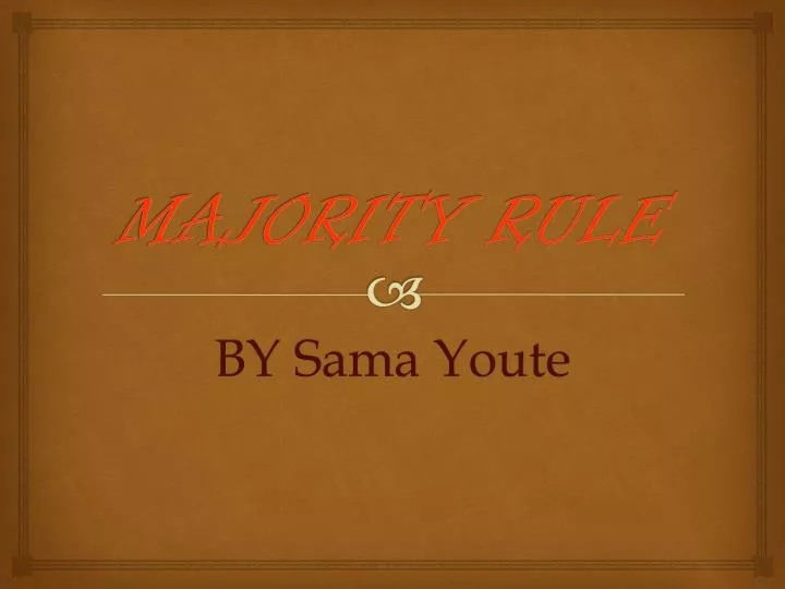 majority rule