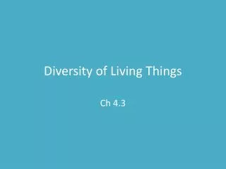 diversity of living things
