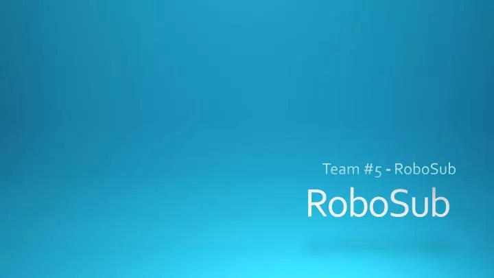 team 5 robosub