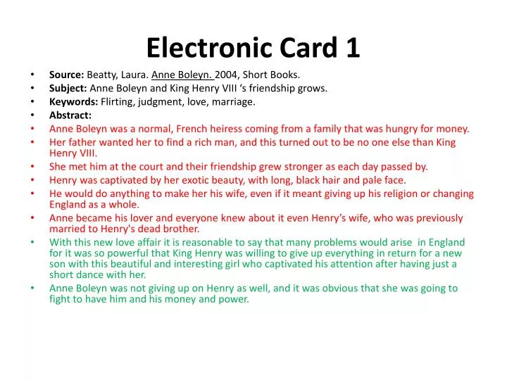 electronic card 1