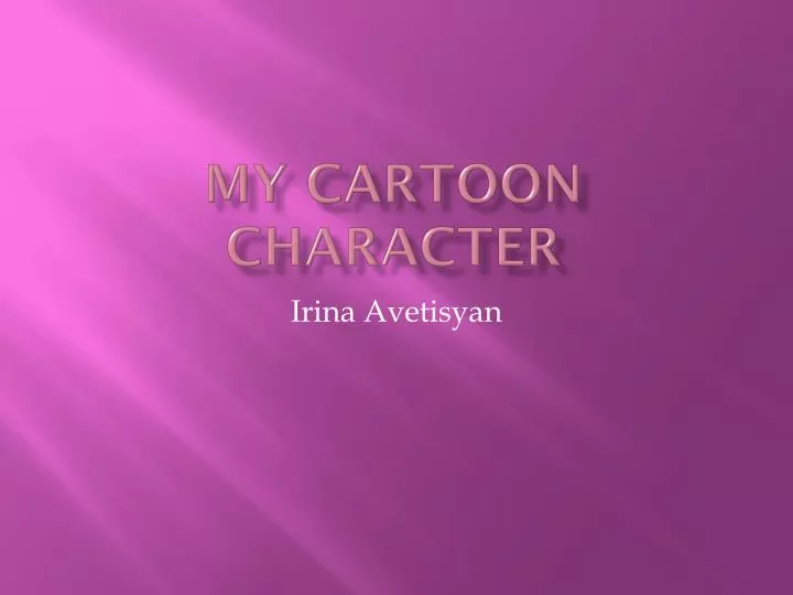 my cartoon character