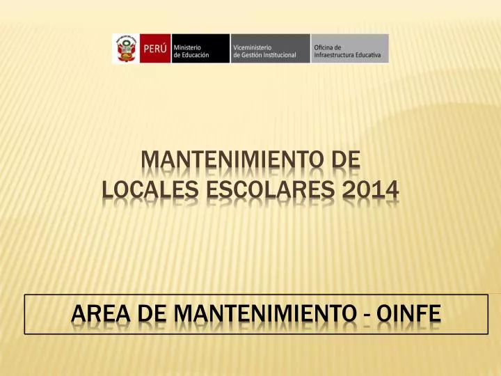 mantenimiento de locales escolares 2014