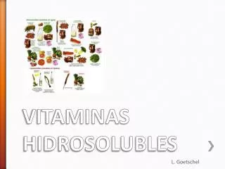 vitaminas hidrosolubles