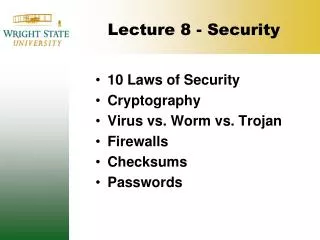 Lecture 8 - Security