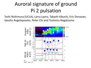 Auroral signature of ground Pi 2 pulsation