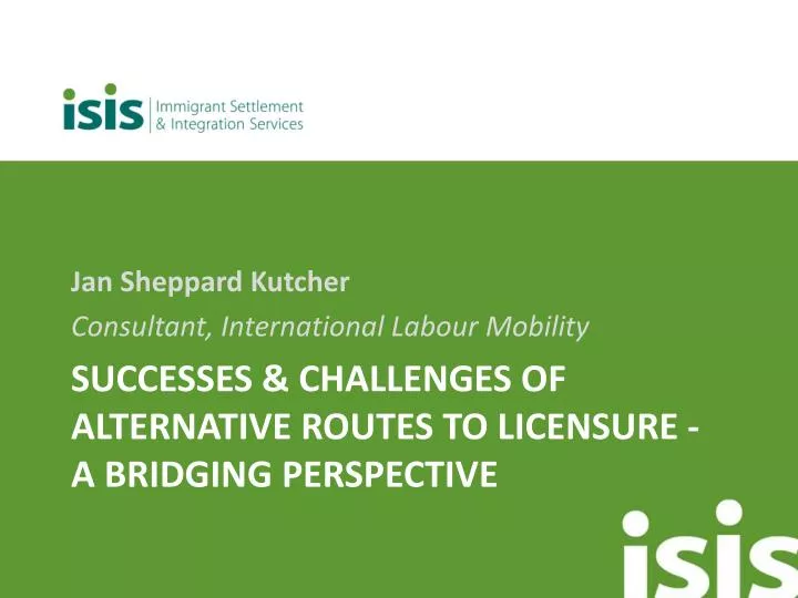 successes challenges of alternative routes to licensure a bridging perspective