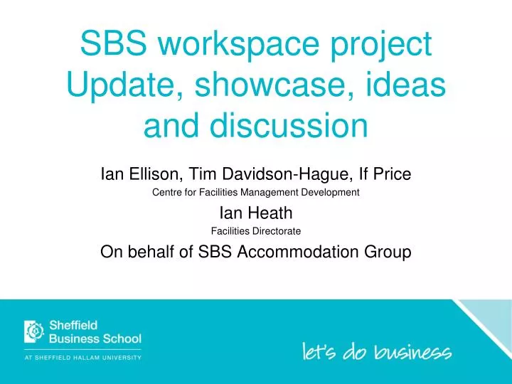 sbs workspace project update showcase ideas and discussion