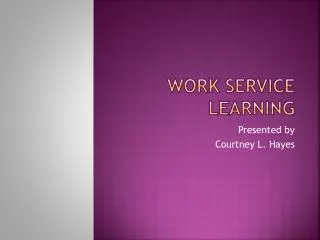 Work Service Learning