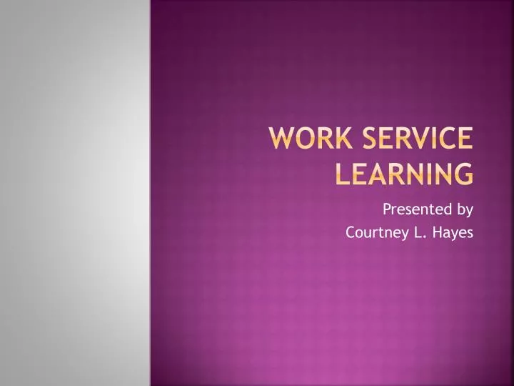 work service learning