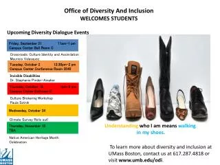 Upcoming Diversity Dialogue Events
