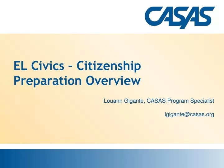 el civics citizenship preparation overview