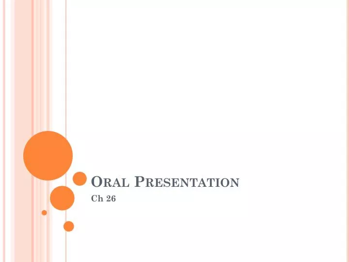 oral presentation