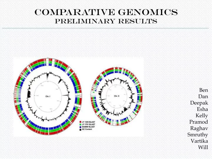 comparative genomics preliminary results