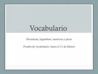 vocabulario