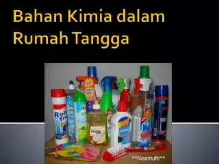 Bahan Kimia dalam Rumah Tangga